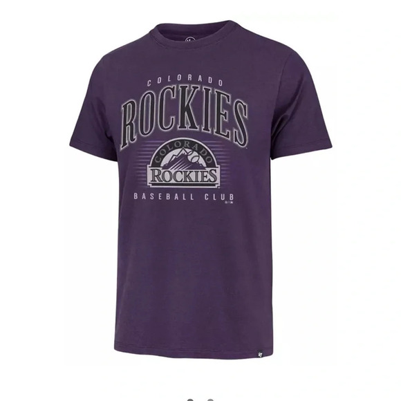 '47 Men's XL Colorado Rockies Purple Cooperstown Franklin T-Shirt NWT - Picture 7 of 9